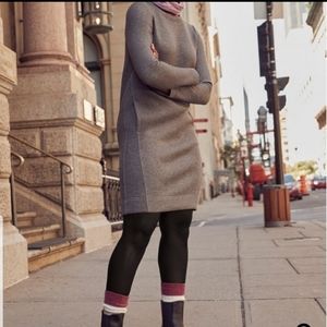Long sleeve crew neck scuba dress